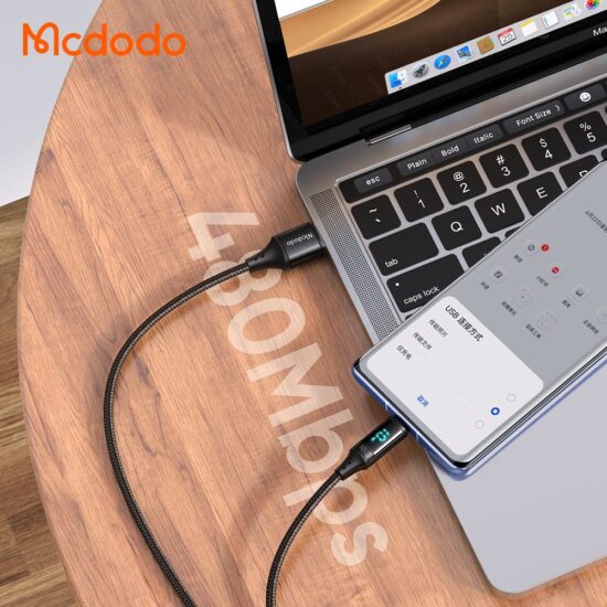 کابل شارژ سریع USB به میکرو 3 آمپر مک دودو مدل MCDODO CA-1070 نمایشگر دیجیتال 1.2متر