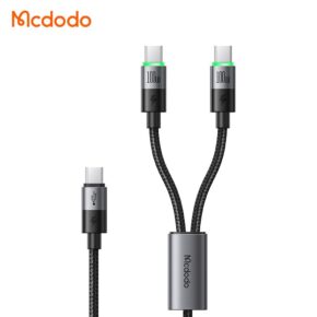 کابل شارژ سریع 100وات تایپ سی به 2 پورت تایپ سی مک دودو مدل MCDODO CA-6740