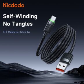 کابل شارژ سریع USB به تایپ سی بدنه مگنتی 100 وات مک دودو مدل MCDODO CA-5650 طول 1.2متر