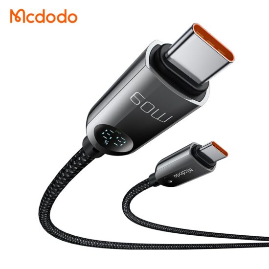 کابل شارژ سریع تایپ سی به تایپ سی 60 وات مک دودو مدل MCDODO CA-4780 طول 1.2متر