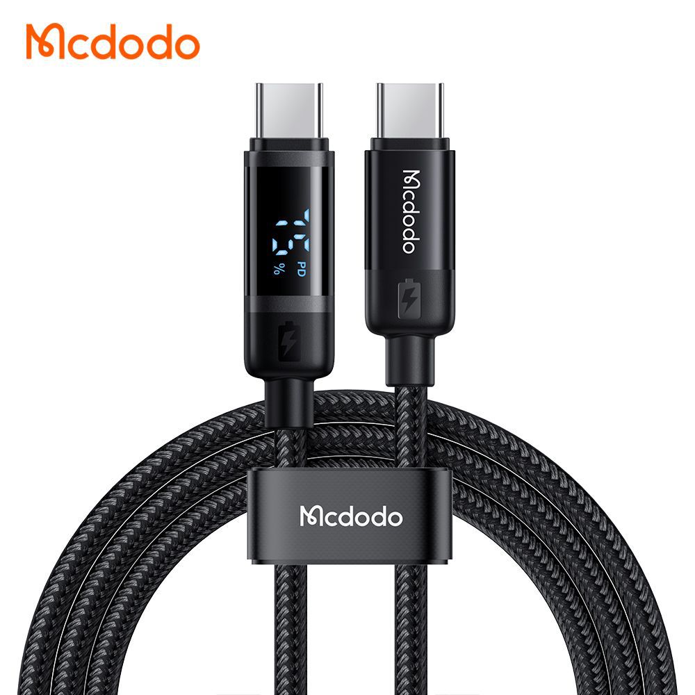 کابل شارژ سریع تایپ سی به تایپ سی 60 وات مک دودو مدل MCDODO CA-5780 نمایشگر دیجیتال طول 1.2متر کابل شارژ سریع تایپ سی به تایپ سی 60 وات مک دودو مدل MCDODO CA-5780 نمایشگر دیجیتال طول 1.2متر