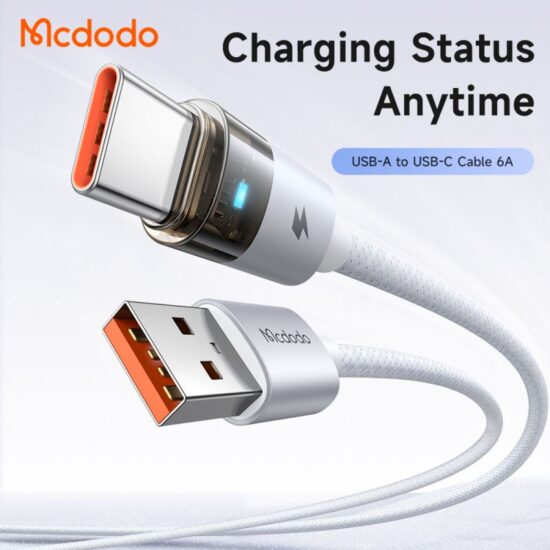 کابل شارژ سریع USB به تایپ سی 100وات 6 آمپر مک دودو مدل MCDODO CA-689 طول 1.2متر