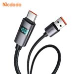 کابل شارژ سریع USB به تایپ سی 100وات 6 آمپر مک دودو مدل MCDODO CA-6520 دارای نمایشگر دیجیتال طول 1.2متر