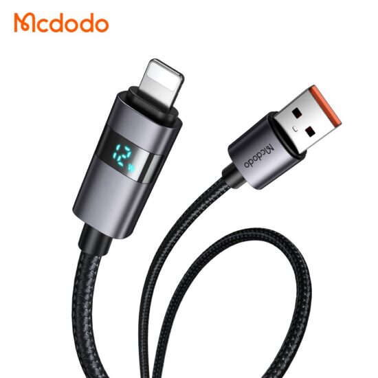 کابل شارژ سریع USB به لایتنینگ 3 آمپر مک دودو مدل MCDODO CA-6490 نمایشگر دیجیتال طول 1.2متر