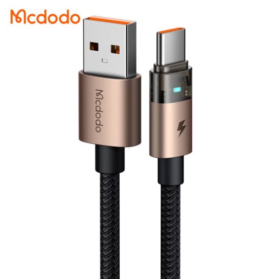 کابل شارژ سریع USB به تایپ سی 100وات 6 آمپر مک دودو مدل MCDODO CA-689 طول 1.2متر