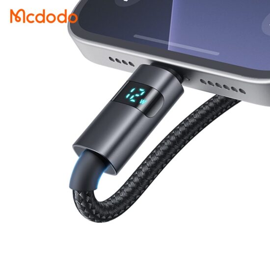 کابل شارژ سریع USB به لایتنینگ 3 آمپر مک دودو مدل MCDODO CA-6490 نمایشگر دیجیتال طول 1.2متر