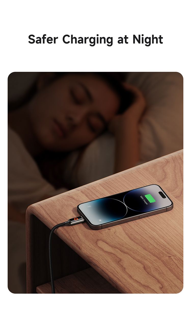 کابل شارژ سریع تایپ سی به لایتنینگ 36 وات 3 آمپر قطع کن اتومات مک دودو مدل MCDODO CA-667 قابلیت کارپلی 1.2متر | جانبی360