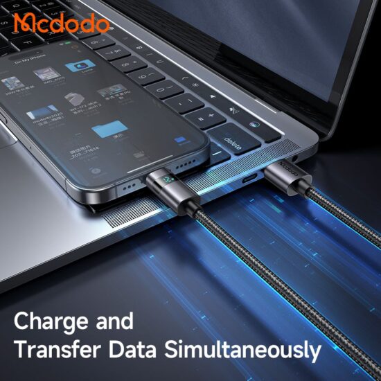 کابل شارژ سریع USB به لایتنینگ 3 آمپر مک دودو مدل MCDODO CA-6490 نمایشگر دیجیتال طول 1.2متر