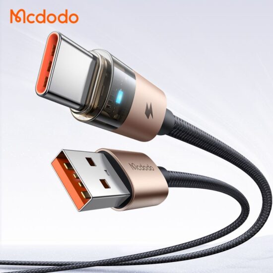 کابل شارژ سریع USB به تایپ سی 100وات 6 آمپر مک دودو مدل MCDODO CA-689 طول 1.2متر