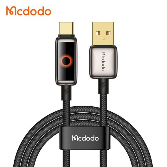 کابل شارژ سریع USB به تایپ سی 100وات قطع کن اتومات 6 آمپر مک دودو مدل MCDODO CA-6650 طول 1.2متر