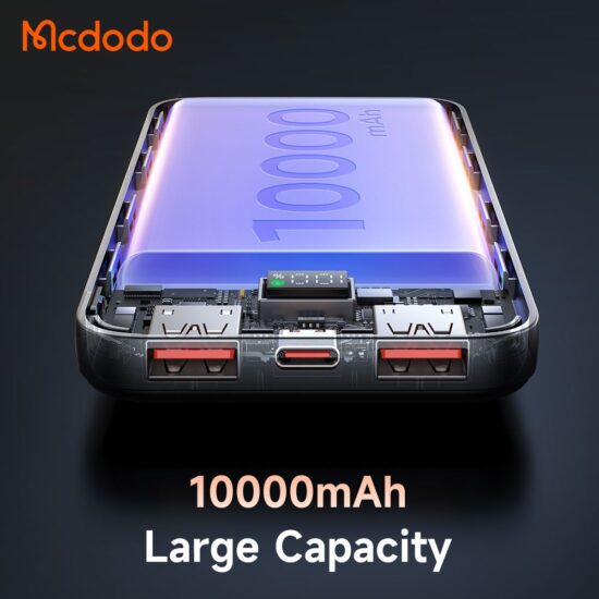 پاوربانک 22.5 وات ظرفیت 10000 مک دودو مدل MCDODO MC-4220 بهمراه کابل شارژ