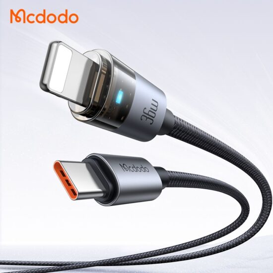 کابل شارژ سریع تایپ سی به لایتنینگ 36 وات کارپلی دودو مدل MCDODO CA-694 طول 1.2متر