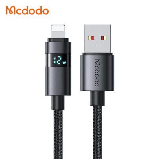 کابل شارژ سریع USB به لایتنینگ 3 آمپر مک دودو مدل MCDODO CA-6490 نمایشگر دیجیتال طول 1.2متر