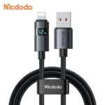 کابل شارژ سریع USB به لایتنینگ 3 آمپر مک دودو مدل MCDODO CA-6490 نمایشگر دیجیتال طول 1.2متر