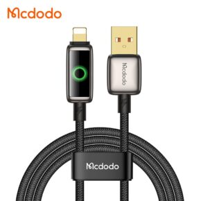 کابل شارژ سریع لایتنینگ 3 آمپر قطع کن اتومات مک دودو مدل MCDODO CA-6590 نمایشگر دیجیتال 1.2متر