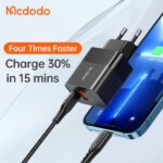 شارژر آداپتور دیواری فست شارژ 2پورت 20 وات مک دودو مدل MCDODO CH-1951