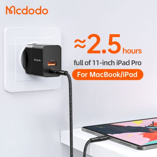 شارژر آداپتور دیواری فست شارژ 2پورت 20 وات مک دودو مدل MCDODO CH-1951