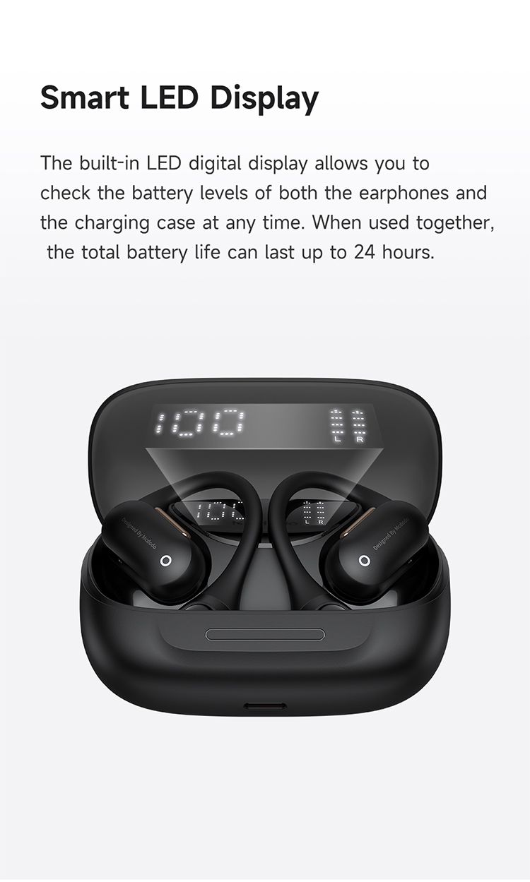 هندزفری بلوتوثی القایی (گوش باز) مک دودو مدل MCDODO HP-007 بهمراه کابل شارژ | جانبی360