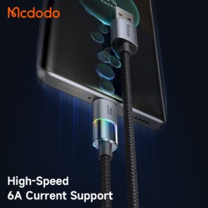 کابل شارژ سریع USB به تایپ سی 100وات 6 آمپر مک دودو مدل MCDODO CA-8180 طول 1.2متر