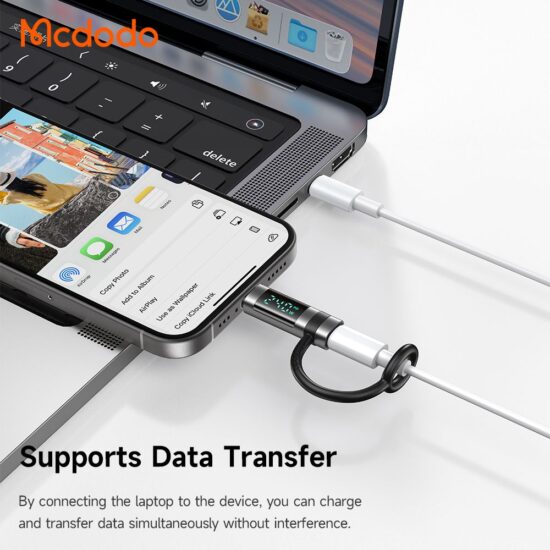 تبدیل نمایشگردار 240 واتی تاپ سی به تایپ سی مک دودو مدل MCDODO OT-2620 نمایشگر دیجیتال