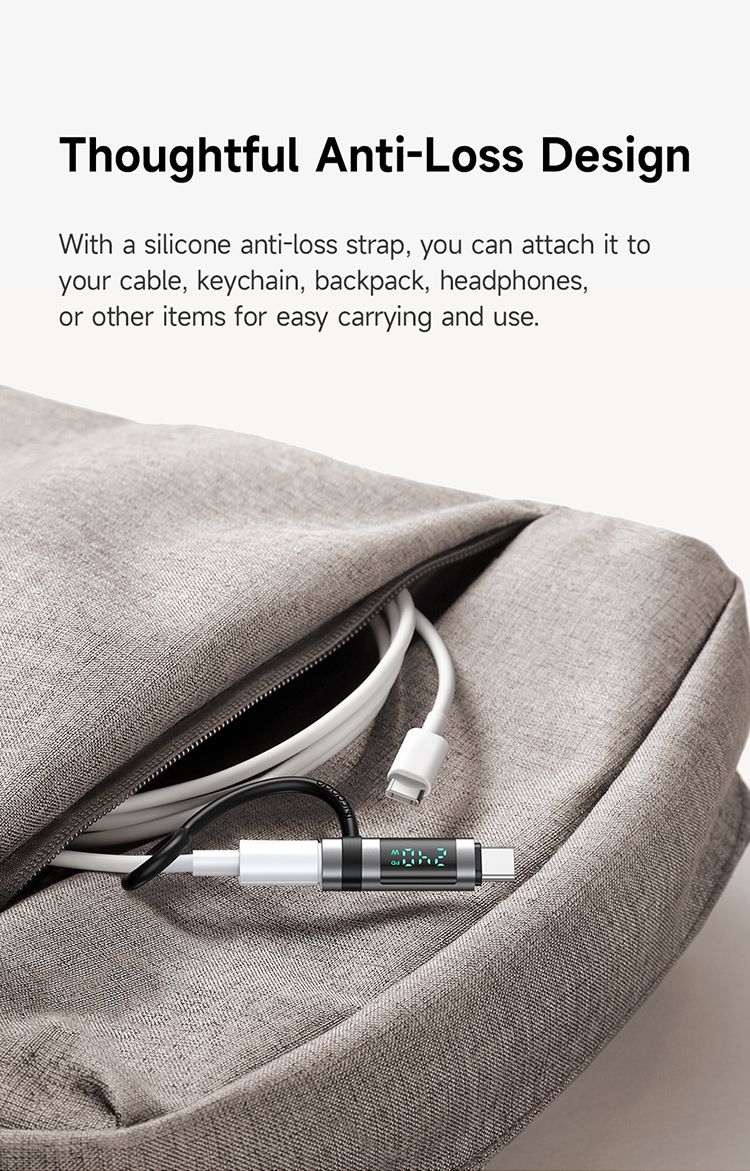 تبدیل نمایشگردار 240 واتی پورت تاپ سی به تایپ سی برند مک دودو مدل MCDODO OT-2620 دارای نمایشگر دیجیتال با قابلیت انتقال دیتا | جانبی360