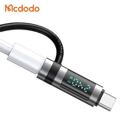 تبدیل نمایشگردار 240 واتی تاپ سی به تایپ سی مک دودو مدل MCDODO OT-2620 نمایشگر دیجیتال