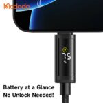 کابل شارژ سریع تایپ سی به تایپ سی 100وات 5آمپر مک دودو مدل MCDODO CA-8000 نمایشگر درصدباتری طول 1.2متر