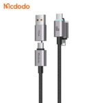 کابل شارژ چندسر 60وات مگنتی 4 کاره USB-A+لایتنینگ+تایپ سی مک دودو مدل MCDODO CA-6560