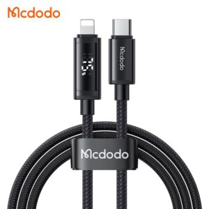 کابل شارژ تایپ سی به لایتنینگ 36 واتی مک دودو مدل MCDODO CA-7990 نمایشگر دیجیتال 1.2متر