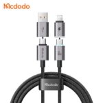 کابل شارژ چندسر 60وات مگنتی 4 کاره USB-A+لایتنینگ+تایپ سی مک دودو مدل MCDODO CA-6560