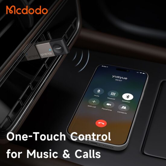 گیرنده صوتی بلوتوثی USB اتومبیل مک دودو مدل MCDODO OT-8250 قابلیت اتصال به 2 گوشی