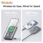 پاوربانک وایرلس شارژر 20وات 5000 مک دودو مدل MCDODO MC-8361