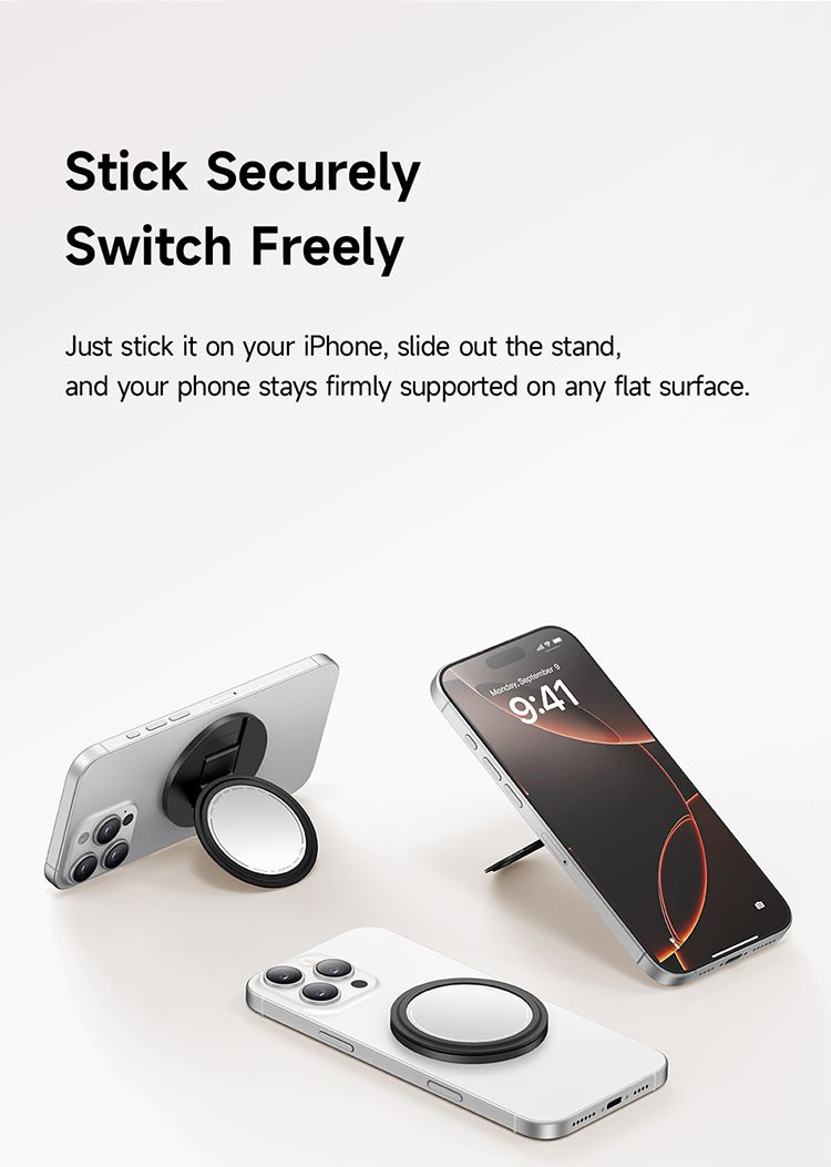 پاپ سوکت و هولدر انگشتی مگنتی آهنربایی بهمراه آیینه جهت آرایش و میکاپ از برند مک دودو مدل MCDODO MR-791 | جانبی360