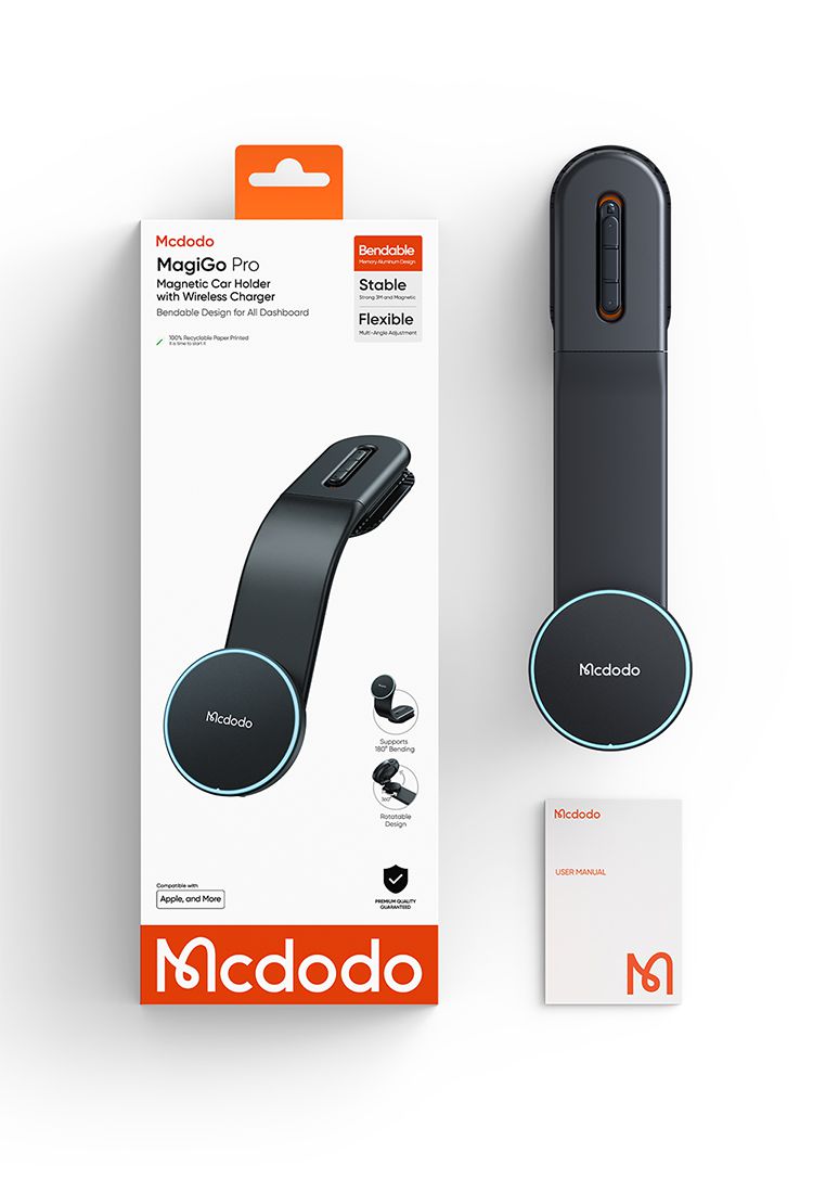 هولدر وایرلس شارژ مگنتی آهنربایی خم شونده و قابل انعطاف برای موبایل از برند مک دودو مدل MCDODO CH-629 براینصب بر روب کلیه داشبوردهای خودرو | جانبی360 هولدر وایرلس شارژ مگنتی آهنربایی خم شونده و قابل انعطاف برای موبایل از برند مک دودو مدل MCDODO CH-629 براینصب بر روب کلیه داشبوردهای خودرو | جانبی360