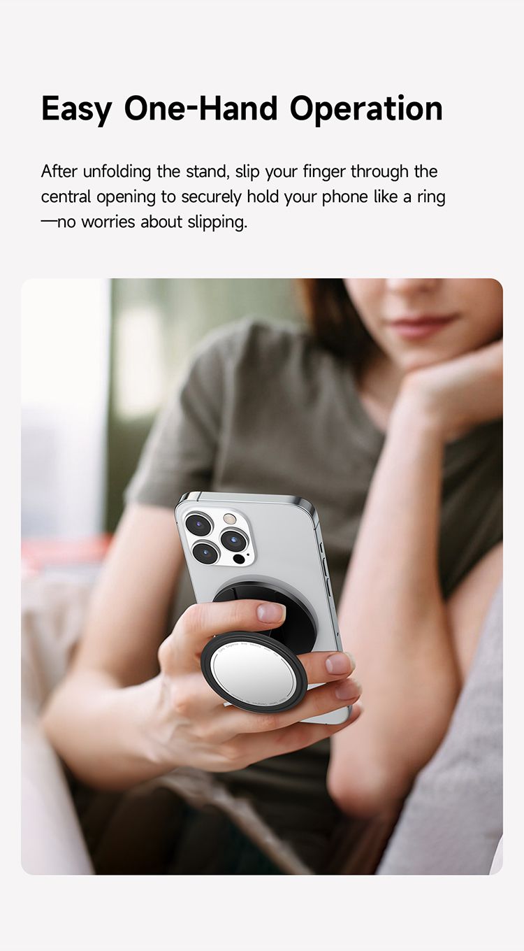 پاپ سوکت و هولدر انگشتی مگنتی آهنربایی بهمراه آیینه جهت آرایش و میکاپ از برند مک دودو مدل MCDODO MR-791 | جانبی360