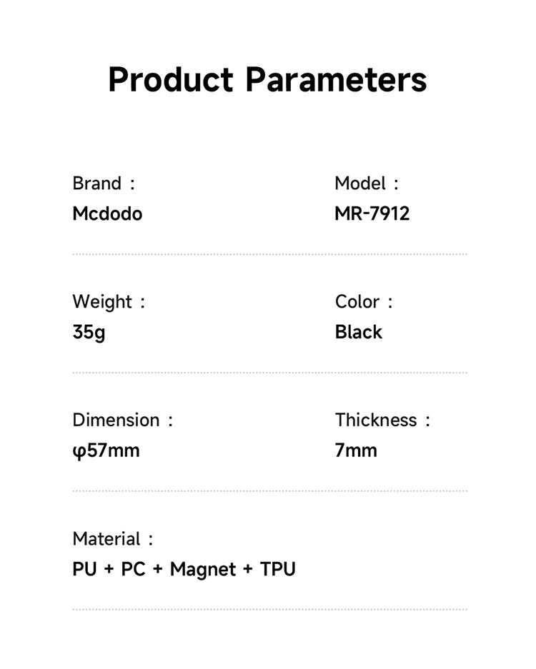 پاپ سوکت و هولدر انگشتی مگنتی آهنربایی بهمراه آیینه جهت آرایش و میکاپ از برند مک دودو مدل MCDODO MR-791 | جانبی360