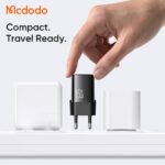 شارژر آداپتور دیواری مینی 45وات بهمراه کابل شارژ مک دودو مدل MCDODO CH-443 GaN with Cable