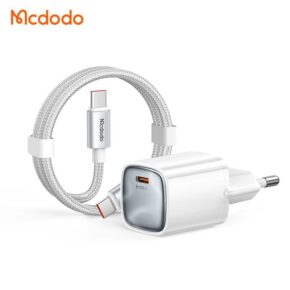 شارژر آداپتور دیواری مینی 45وات بهمراه کابل شارژ مک دودو مدل MCDODO CH-443 GaN with Cable