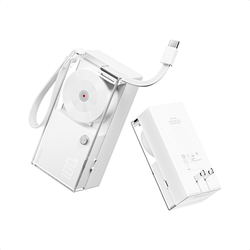 پاوربانک 30وات 10000 برند شارژ مدل SHARGE P7U با پورت و کابل متصل جمع شونده تایپ سی پاوربانک 30وات 10000 برند شارژ مدل SHARGE P7U با پورت و کابل متصل جمع شونده تایپ سی