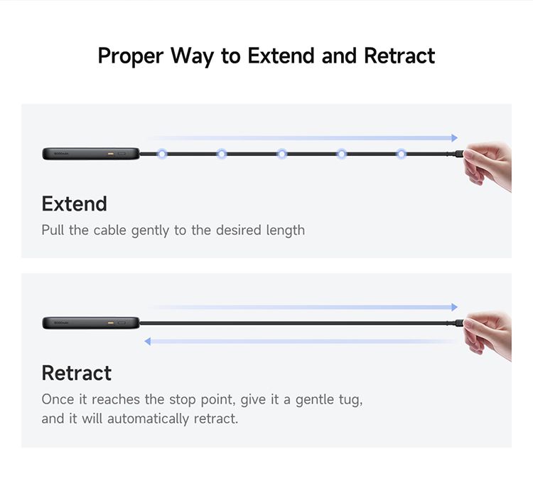 پاوربانک با توان شارژ 35وات ظرفیت 10000 میلی آمپر ساعت از برند مک دودو مدل MCDODO MC-073 بهمراه کابل شارژ جمع شونده تایپ سی | جانبی360