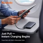 پاوربانک 35وات ظرفیت 10000 مک دودو مدل MCDODO MC-0730 بهمراه کابل شارژ جمع شونده تایپ سی