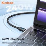 کابل شارژ سریع تایپ سی به تایپ سی 240 وات مک دودو مدل MCDODO CA-0350 طول 1.2متر