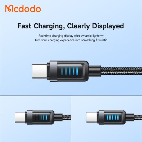 کابل شارژ سریع تایپ سی به تایپ سی 240 وات مک دودو مدل MCDODO CA-0350 طول 1.2متر