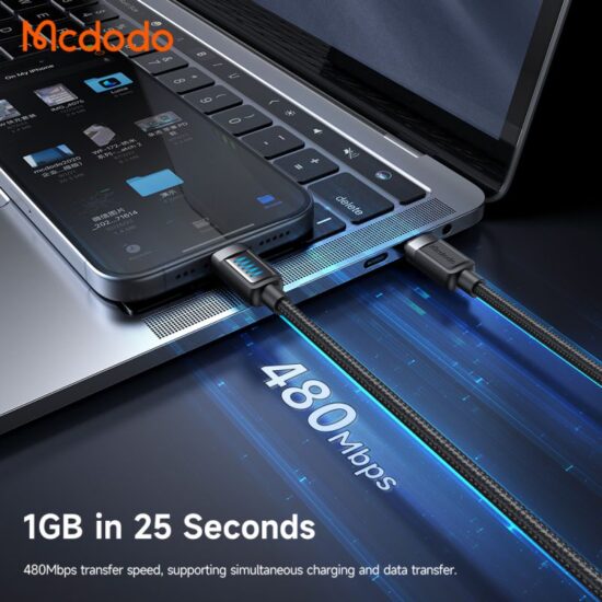 کابل شارژ سریع تایپ سی به تایپ سی 240 وات مک دودو مدل MCDODO CA-0350 طول 1.2متر