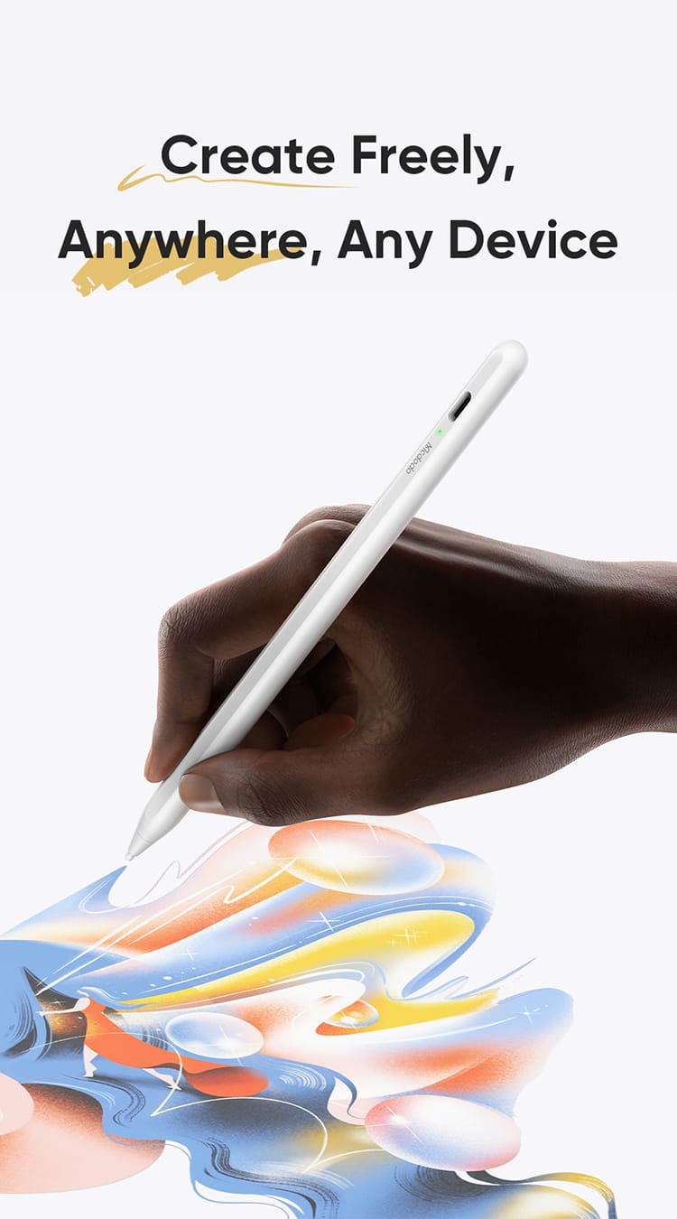 قلم لمسی استایلوس همه کاره ساپورت تمامی دستگاه های اندروید و ios از برند مک دودو مدل Mcdodo PN-0660 با قابلیت سیستم حذف اتوماتیک اثر دست روی صفحه نمایش (Palm Rejection) | جانبی360