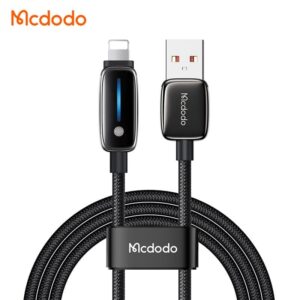کابل شارژ سریع USB به لایتنینگ 3 آمپر مک دودو مدل MCDODO CA-0010 نمایشگر تنظیم نور اتومات 1.2متر