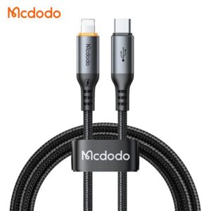 کابل شارژ سریع هوشمند تایپ سی به لایتنینگ 36 وات قطع کن اتومات مک دودو مدل MCDODO CA-0870 طول 1.2متر