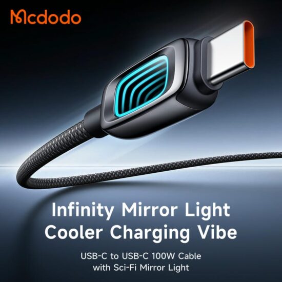 کابل شارژ سریع تایپ سی به تایپ سی 100وات مک دودو مدل MCDODO CA-0410 طول 1.2متر