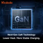 شارژر آداپتور دیواری 4پورت 100وات مک دودو مدل MCDODO GaN CH-1391 با کابل جمع شونده تایپ سی