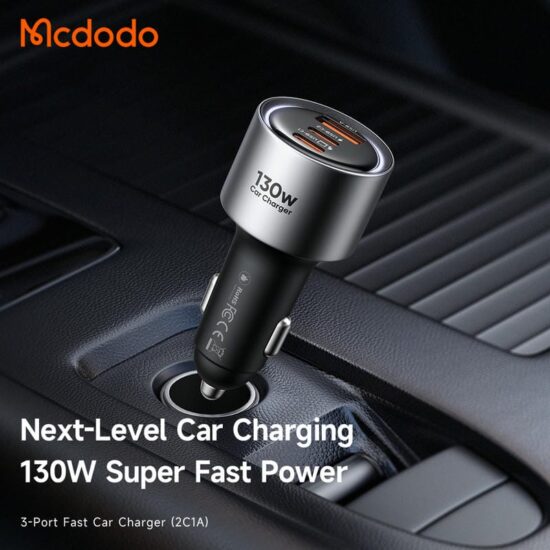 شارژر فندکی 3پورت 100وات برند مک دودو مدل MCDODO CC-3190